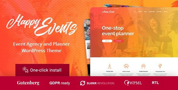Happy Events v.1.2.2 假日计划和活动代理 WordPress 主题下载
