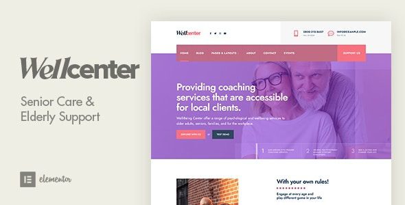 Wellcenter v1.4 高级护理和支持 WordPress 主题下载