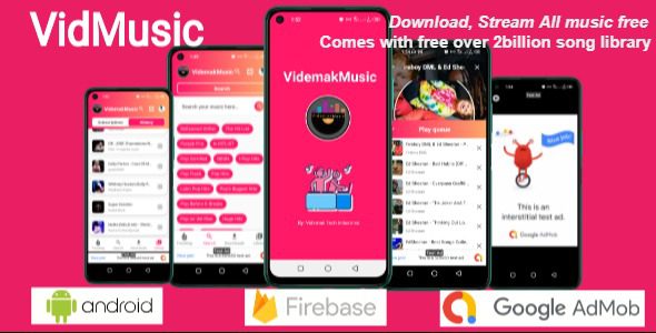 Videmak Music v2.0.5 自动音乐下载和流媒体 Android app应用程序源码下载