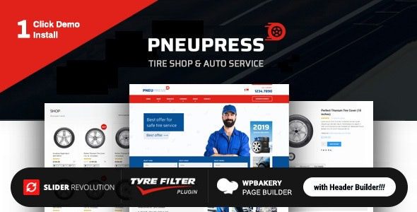 PneuPress (v2.7.0) 轮胎店和汽车维修 WordPress 主题下载