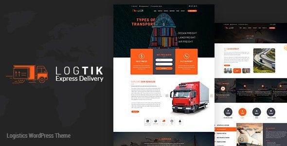Logtik v2.9 WP 物流、货物和运输主题下载