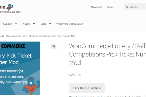 WooCommerce Lottery / Raffles / Competitions Pick Ticket Number Mod v2.4.6 WooCommerce 彩票/比赛选票插件下载
