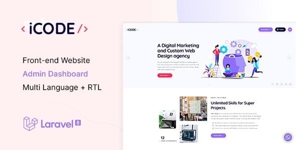 iCode (v1.0) 多用途网站 CMS 和创意机构管理系统源码下载