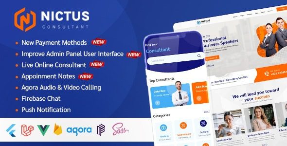 Nictus Consultation v1.1.5 使用 flutter 移动应用和 laravel 完成在线预约解决方案源码下载