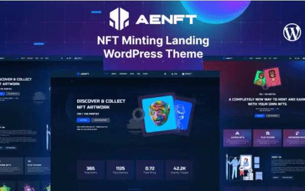 Aenft v.1.0.0 NFT 铸币系列 WordPress 主题下载