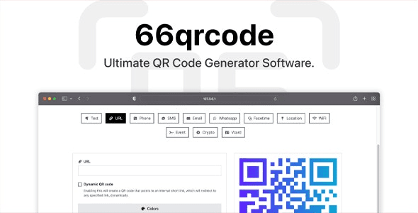 66qrcode Ultimate QR Code Generator (Regular) v38.0.0 终极二维码生成器源码下载