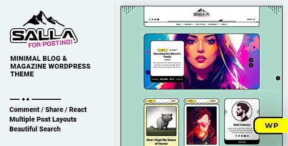 Salla v.1.0.4 博客和杂志 WordPress 主题下载