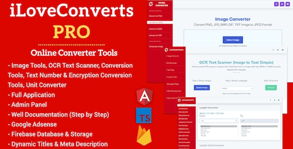 [All in One] iLoveConverts PRO v1.0.0 在线转换器工具 带有管理面板的完整生产就绪应用程序源码下载
