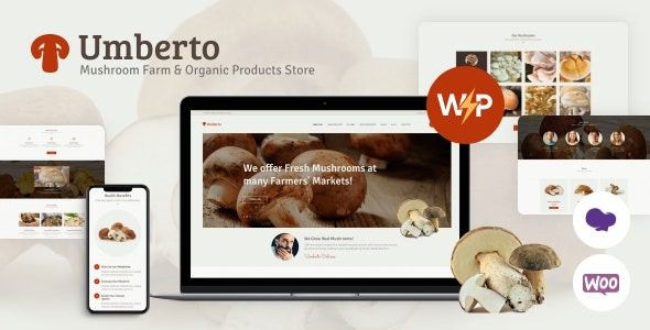Umberto v1.2.7 蘑菇农场和有机产品商店主题下载