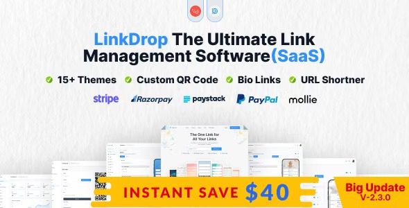 Linkdrop v4.1.0 SaaS 链接管理工具源码下载