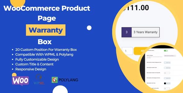 WooCommerce Product Page Warranty Box v1.0.0 WooCommerce 产品页面保修盒插件下载