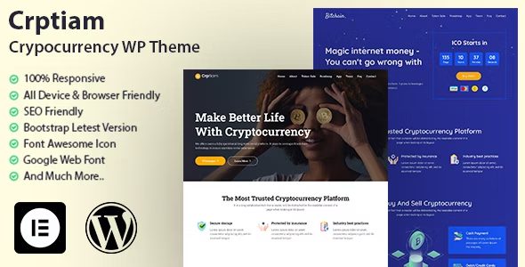 Crptiam v1.0 – 加密货币 WordPress 主题下载