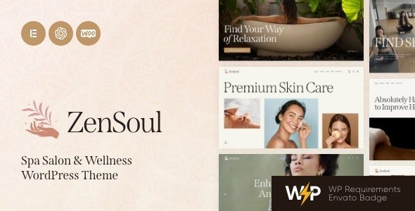 ZenSoul v1.5 – 水疗沙龙和健康 WordPress 主题下载 + AI