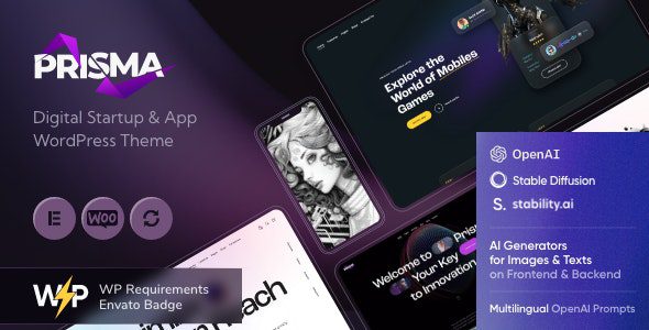 Prisma v1.4 – AI数字产品和软件独立站官网WordPress 主题下载