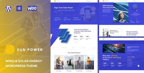 SunPower v1.0.9 太阳能可再生能源主题下载