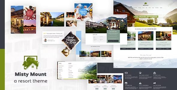 Mount Resort & Hotel WordPress v2.8 度假村、酒店预订 WordPress 主题下载