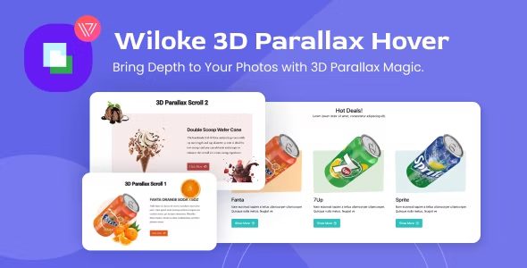 Wiloke 3D Parallax v1.0.0 elementor 3D展示插件下载