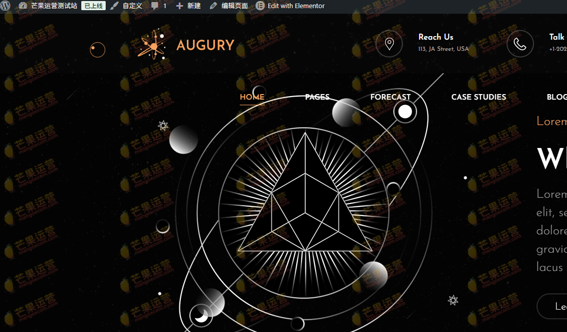 Augury  星座、占星术 WordPress 主题破解版下载
