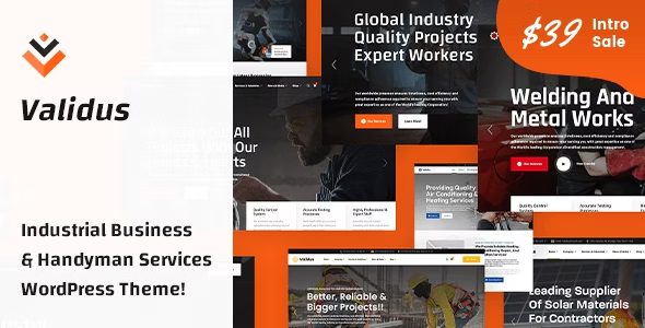 Validus v1.0 – 工业商业和杂工服务 WordPress 主题下载