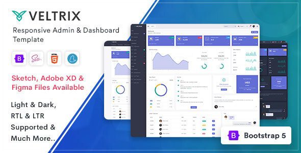 Veltrix v5.0.0 – 管理和仪表板HTML模板下载