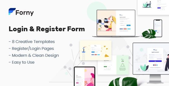Forny 1.0 – 登录和注册表模板下载