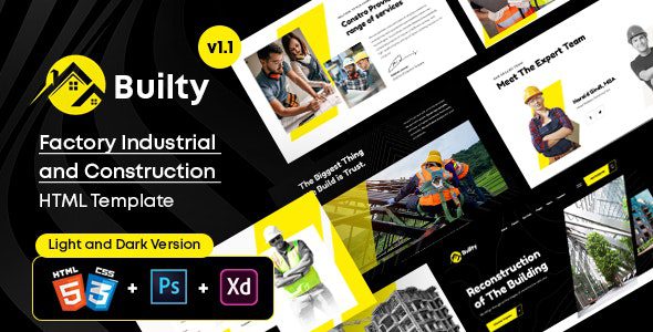 Builty v1.1 – 工业和建筑施工 HTML 模板下载
