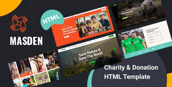 Masden 1.0 – 慈善与捐赠 HTML 模板下载