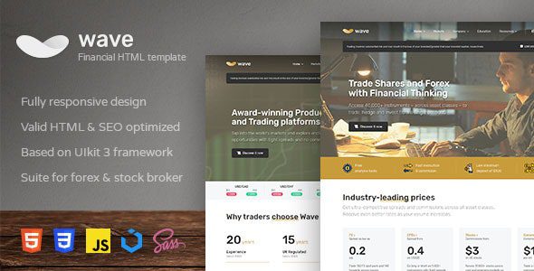 Wave 1.0 – 金融和投资 HTML 模板下载