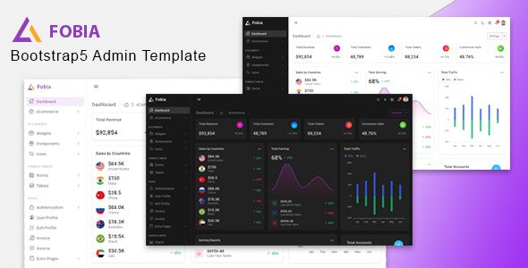 Fobia 1.0 – Bootstrap5 管理模板