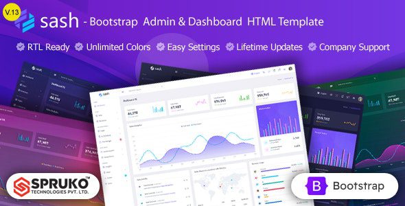 Sash v13 – Bootstrap 5 管理和仪表板模板下载