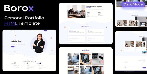 Borox 1.0 – 个人作品集 HTML 模板