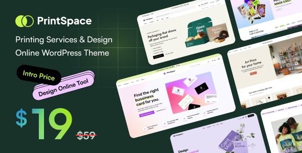PrintSpace v.1.4.7 打印服务和在线设计 WooCommerce WordPress 主题下载