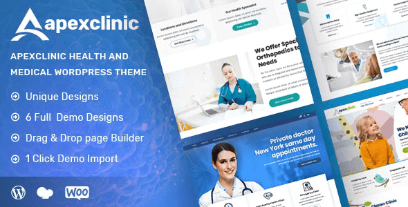 ApexClinic v1.3.4 健康与诊所主题下载