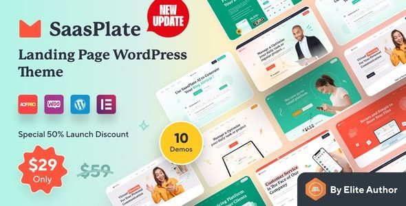 SaasPlate v1.2.8 登陆页面 WordPress 主题下载