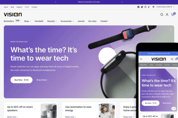 Shopify Vision Theme v1.1.0 主题下载
