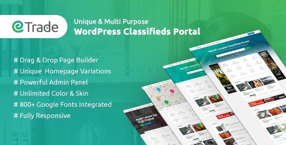 Trade v.3.3.7 现代分类广告 WordPress 主题下载