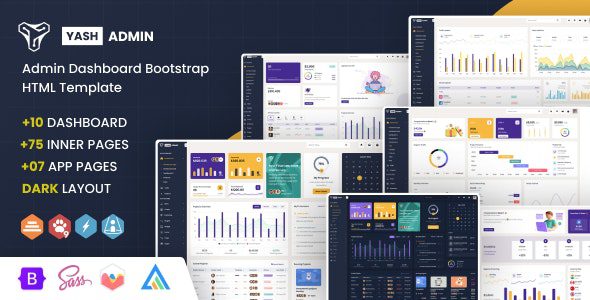 Yash v1.0 – 管理仪表板 Bootstrap HTML 模板下载