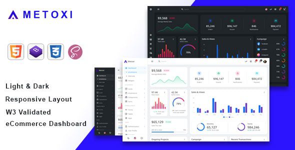 Metoxi 1.0 – Bootstrap 5 管理仪表板模板下载