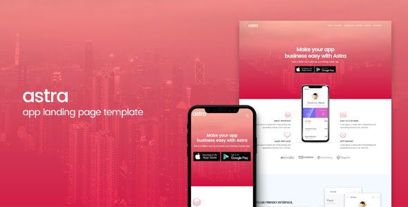 Astra 1.0 – App应用程序登陆页面模板下载