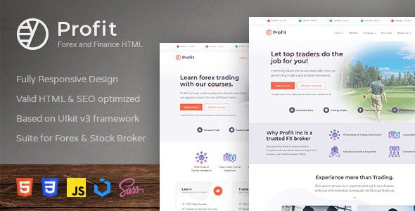 Profit 1.0 – 外汇和金融 HTML 模板下载