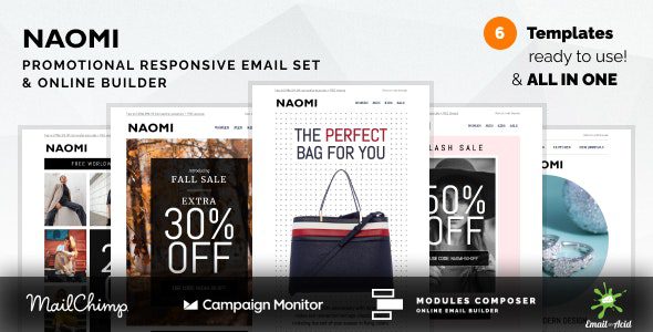 Naomi 1.0 – 促销电子邮件HTML模板下载
