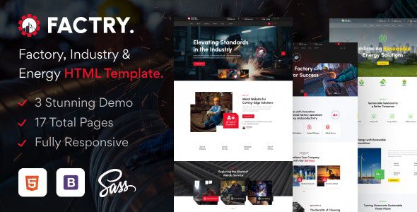 Factry 1.0 – 工业和工厂 HTML5 模板下载