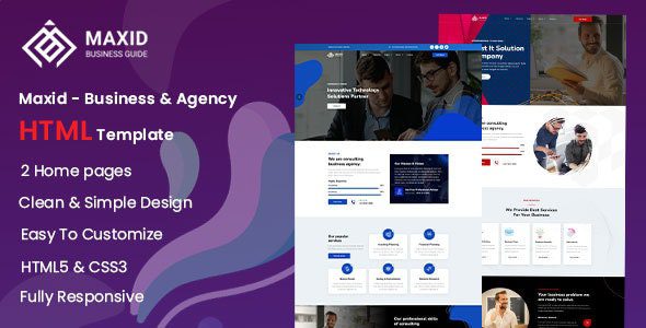 Maxid 1.0 – 商业和代理 HTML 模板下载