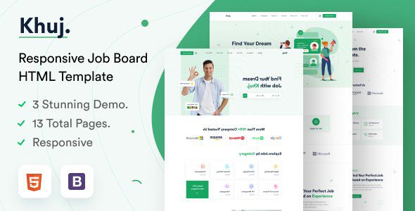 Khuj 1.0 – 求职板 HTML 模板下载