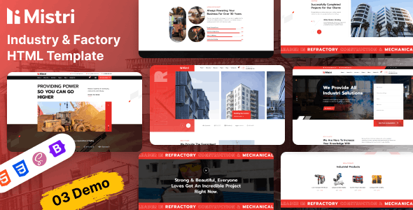 Mistri 1.0 – 工厂和工业 HTML 模板下载