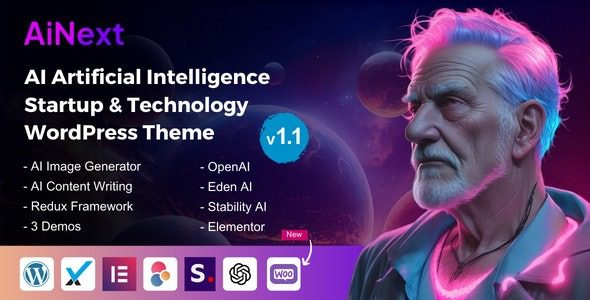 AiNext v1.4 AI 机构和初创企业 WordPress 主题下载