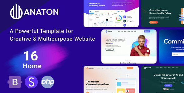Anaton v1.2 – 软件和 SaaS 登陆页面HTML模板下载