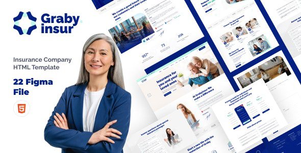 Grabyinsur 1.0 – 保险公司 HTML 模板下载