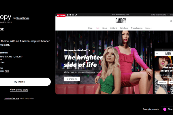 Canopy Shopify Theme v4.3.1 Shopify主题下载
