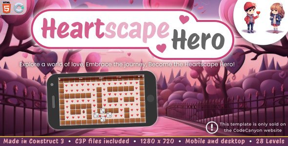 Heartscape Hero 1.0 – HTML5 迷宫游戏源码下载